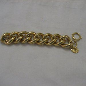 VINTAGE IRWIN HEAVY GOLDTONE LINK BRACELET 7"L